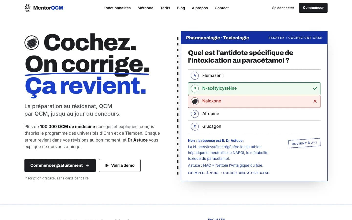 MentorQCM — SaaS e-learning médical